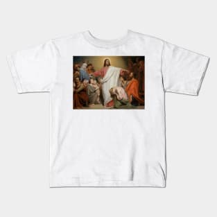 Christ Remunerator by Ary Scheffer Kids T-Shirt